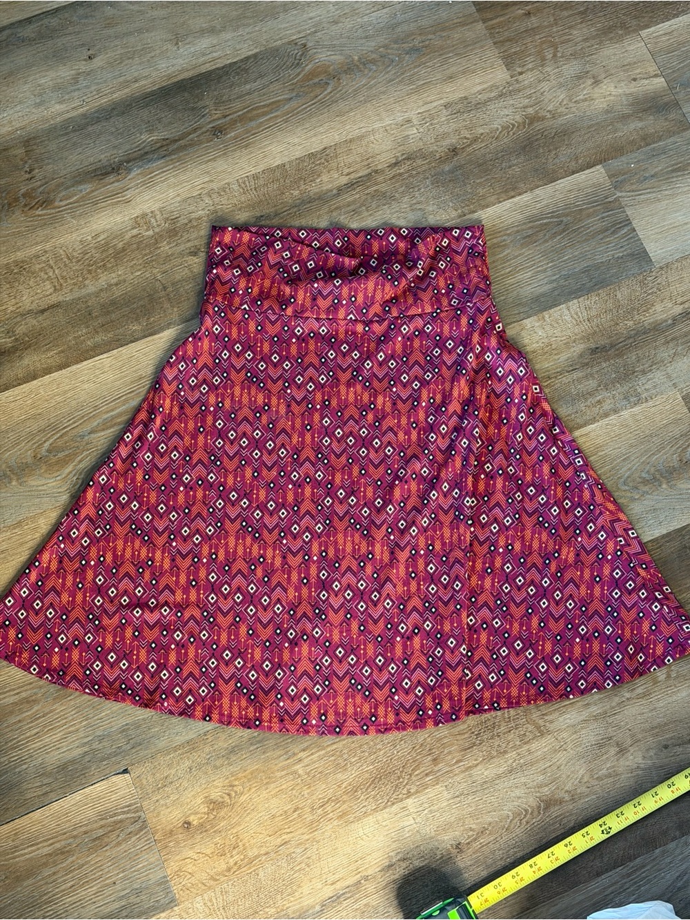 LuLaRoe Pink & Orange Geometric Circle Skirt